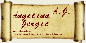 Angelina Jergić vizit kartica